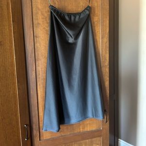 Beautiful midi black silk skirt
